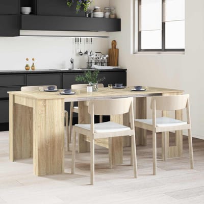 vidaXL - Eettafel - 180 - x - 85 - x - 75 - cm - Bewerkt - hout - Sonoma - Eiken - Rechthoekig