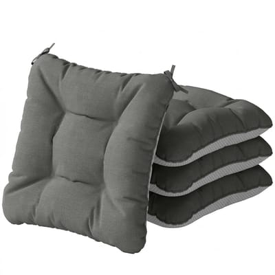 Outsunny Outdoor Zitkussen-Polyester, schuim-39,5L x 39,5B x 10H cm-Donkergrijs