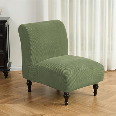 Jacquard Armloze Dikke Stoelhoes Duurzame Elastische Accentstoelhoes Gestreept Relax Enkele Bank Meubelbeschermer voor Huis Bar