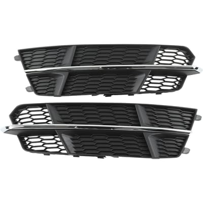 Set Voorbumper Mistlicht Grille Cover 4G0807681AN Vervanging voor A6 C7 2014?2018 gray
