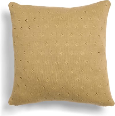 Essenza Knitted Ajour Sierkussen Fern yellow - 50x50 cm