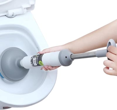 Toilet Ontstopper - Pomp Ontstopper - Afvoeren Reinigen - Krachtige Luchtdrukstoot - 45 cm Lengte - Grijs
