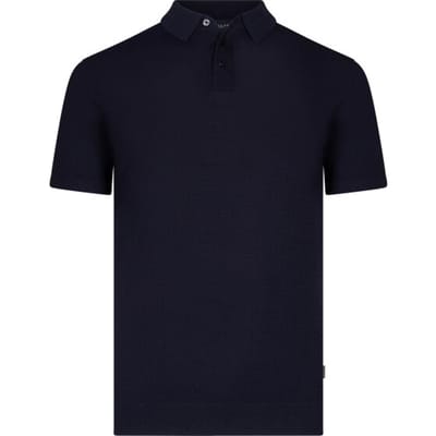 Cavallaro Napoli Polo Milanio Allover Texture Donker Blauw / male