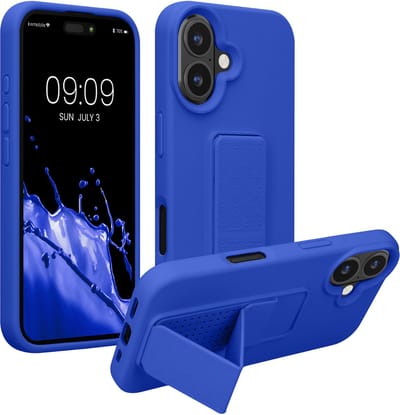kwmobile back cover voor smartphone - geschikt voor Apple iPhone 16 - 1x beschermhoesje van kunststof - In Baltisch blauw