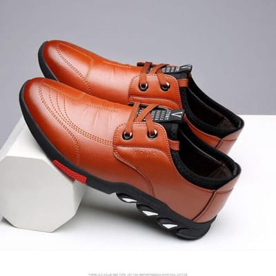 Mode Heren Casual Platte PU Lederen Schoenen Buiten Zacht Zool Reizen Sneakers Design Man Zakelijk Antislip Kleding Feestschoenen 43