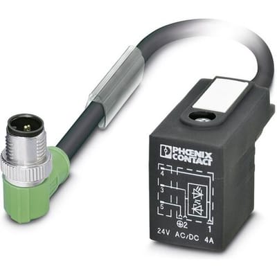 Phoenix Contact 1435344 Sensor/actuator connector, geassembleerd M12 Aantal polen (sensoren): 3 Stekker, recht, Stekker, haaks 0.60 m 1 stuk(s)