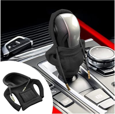 Dailygoods- Versnellingspook Hoes - Universele Pookknop - Versnellingspook Knop - Auto Accessoire - Zwart - Ademend Nederlands Fluweel