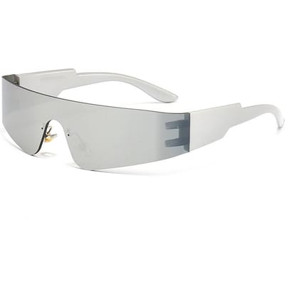 Lunettes de soleil intégrées de haute qualité Style Y2K Forme concave Lunettes de soleil irrégulières Confortables sans pincer le visage