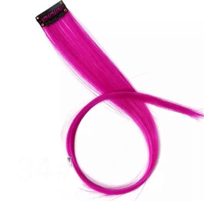Akyol - Haar extension – roze haar extension – roze – extension – nep haar – 1 stuk – cadeau – carnaval - clip in haar extension - carnaval - clip extensions roze
