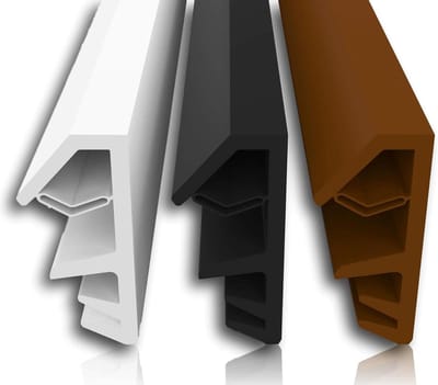 Tochtstrip voor deuren Vensterafdichting tegen tocht lawaai 4 mm - Groefbreedte 12 mm - Hoogwaardige rubberen afdichting - Houten raam - Bruin 10 m