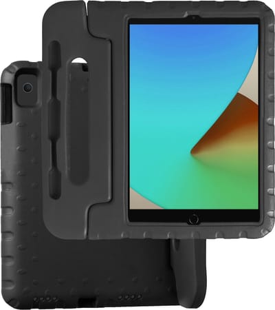 Hoesje Geschikt voor Apple iPad 7 (2019) - 10.2 inch - 7e Generatie - Kinderhoes Shockproof Bumper - Kidsproof Case - Tablet Hoes - Kinder Hoes Cover - Zwart