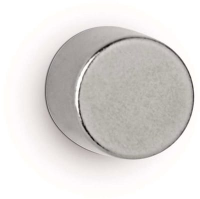 MAUL Magneet rond 10 stuks 2,8 kg staal metaal Neodymium magnetisch Ø 0.8 x 0.8 cm zilver