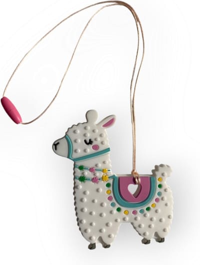 Bijtketting | Alpaca | Oranje | Roze | Vanaf 3 jaar!
