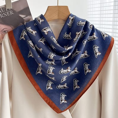 Sjaal vierkante sjaal van 70x70 cm voor dames - Landelijke stijl - Nekbeschermende sjaal - Dunne driehoekige hoofdsjaal/sjaal-Stijl 25