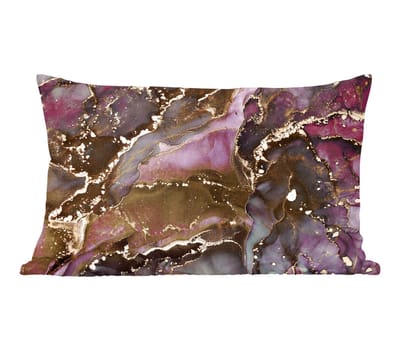 Sierkussens - Kussentjes Woonkamer - 60x40 cm - Marmer - Gold - Steen - Abstract