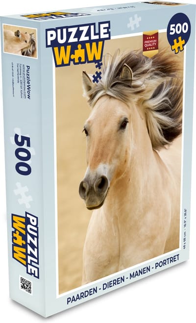 Puzzel Paarden - Dieren - Manen - Portret - Legpuzzel - Puzzel 500 stukjes