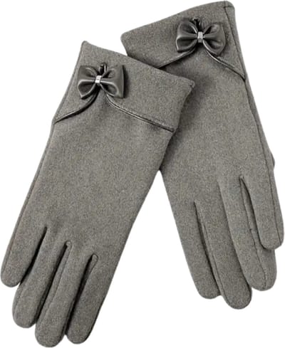Bovista Winterhandschoen Dames - Handschoenen - Touchscreen Handschoenen - Handschoenen WInter - Winter - Fluweel - Grijs