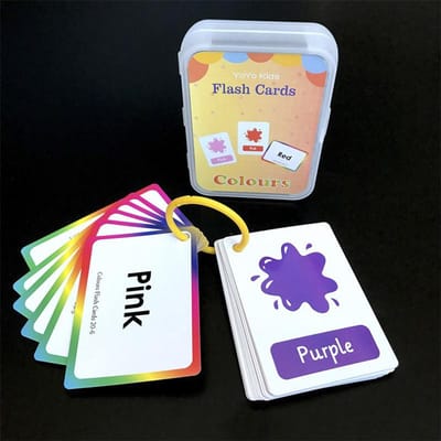 Jouets Montessori pour Enfants Apprentissage Précoce Cartes Flash Anglaises Jouets Éducatifs Cognition des Enfants Carte de Mots Forme Animal Couleur Jouet