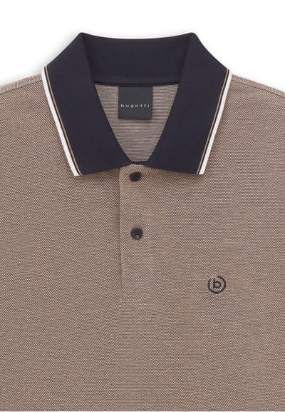 Bugatti Herren Polo shirt modern fit met subtiel borduursel