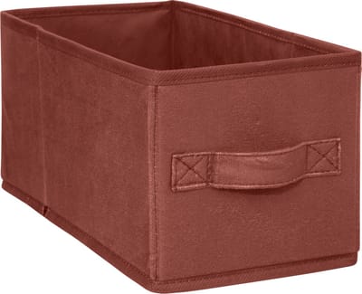5Five Opbergmand/kastmand - 7 liter - bordeaux rood - 15 x 31 x 15 cm - Vakkenkast manden