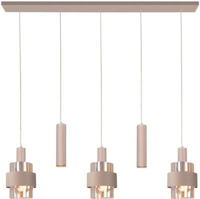 Highlight Hanglamp Marrone Beige/Amber 5-lichts