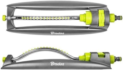 Bradas LINE LE-6302 2198 Vierkante sproeier, gazonsproeier, sproeier met aluminium arm, 16 sproeiers