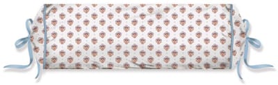 Pip Studio Jaipur Flower Roll Cushion Sierkussen - 22 x 70 cm cm - Licht blauw