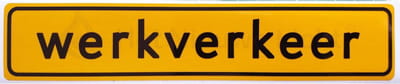 auto sticker | werkverkeer | maat S | 200x40mm | Reflecterend