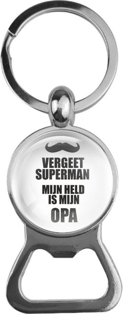 Bieropener Glas - Vergeet Superman Mijn Held Is Mijn Opa