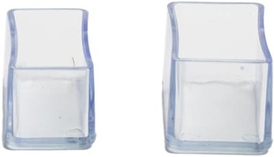 Set van 8 Transparante Plastic Stoelpootdoppen - Antislip Beschermcaps voor Meubels, Slijtvast en Geschikt voor Houten Vloeren, 25x45mm