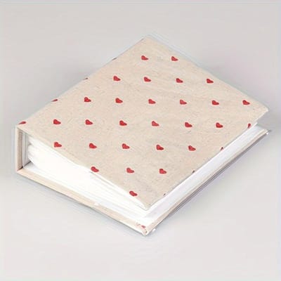 100-pagina Rood Liefde Insteek-stijl Herdenkingsfotoalbum white