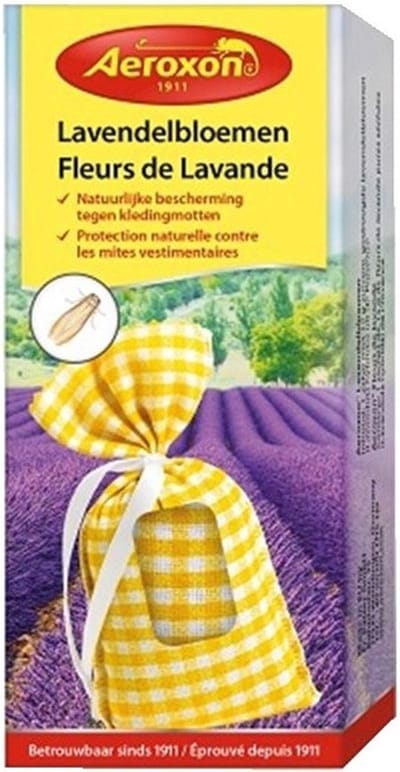Geurzakje Lavendelbloemen - 1x stuks - natuurlijke kledingverfrisser / kastverfrisser
