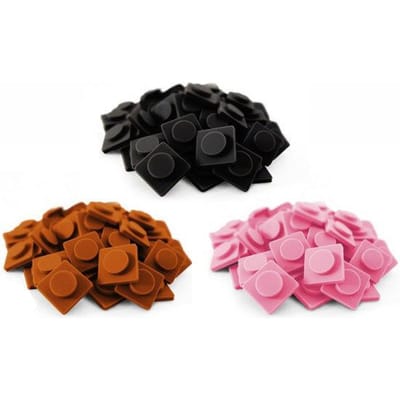 Pixelbags - Verzamelzakje met 3x80 grote Pixels - Zwart, Bruin en Roze
