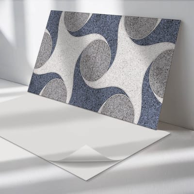 Wallfluent Vinyl Wandpaneel - Abstract mozaïekpatroon Vinyl Wandbekleding - 100 cm x 50 cm - Grijs PVC wandpaneel - Verpakking van 1 stuk - Rechthoekig Wandbekleding Vinyl - Texturen Wandpaneel - Zelfklevend Muurpaneel - Wandpaneel Keuken en Badkamer