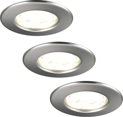 Ledvion - 3X LED Inbouwspot - Dimbaar - 5W - 2700K - Ø84mm - IP65 - RVS