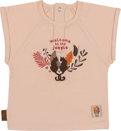 Frogs and Dogs-Jungle T-Shirt Welcome- Pink - Maat 74