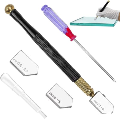 Professionele Glassnijder met 3 Carbide Snijkoppen voor Dikke Ruiten van 2mm tot 20mm