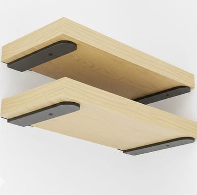 Plankhouders - Steunen - Zwevende Planken - Onzichtbare Montage - 30 cm - Zwart
