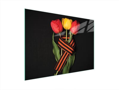 TMK ArtDeko Serie - Snijplank Glas - 40x30 cm - Róże - Veelkleurig