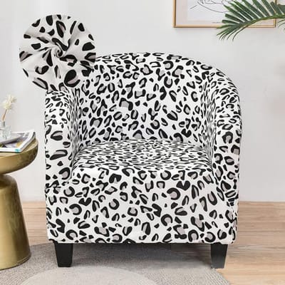 Levivel Clubfauteuilhoes Stretch Fauteuilhoes Bedrukte Kuipstoelhoes Woonkamerbankhoes Spandex Bankhoes Ontworpen Voor Barbalie Familie Kamer 1 PC