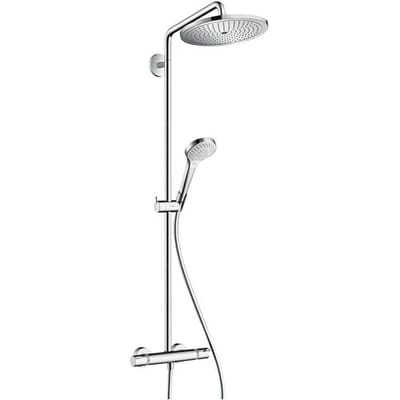 hansgrohe Croma S - Showerpipe - EcoSmart waterbesparend 8 l/m - Raindance Select - 280mm - 1 straalfunctie - Chroom - Met thermostaat