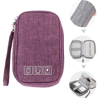 Multifunctionele digitale tas oplaadschat datakabel opbergtas hand mobiele stroom opbergtas 0