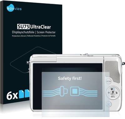Savvies - Screenprotector voor Canon EOS M10 - Folie Beschermfolie transparant 6 Stuks