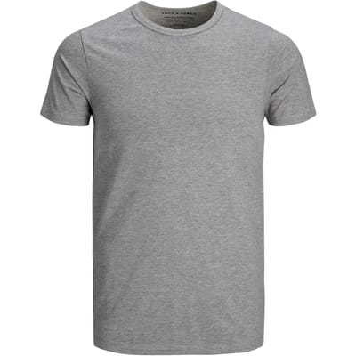 Jack & Jones T-shirt Jjebasic O-neck Tee S/s Noos 12058529 Light Grey Melange Mannen Maat - XS