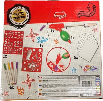 Grafix Air Brush Fun - Speelgoed kinderen jongens meisjes Knutselen Hobby Tekenen