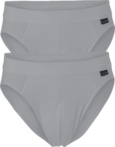 SCHIESSER Authentic rioslips (2-pack) - grijs