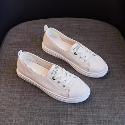 Eerste Laag Koeienhuid Lage Mond Echt Leer Kleine Witte Schoenen Zijn Ademend Nieuwe Instappers Platte Enkele Schoenen Buitenlandse Stijl Verpleegkundige Schoenen 40 gray