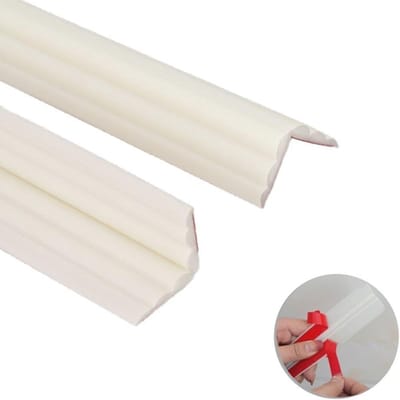 Hoekprofiel aluminium - Wit - 20 mm x 3 m - Zelfklevende Flexibele Randafwerking - Voor Badkamer en Meubelbescherming