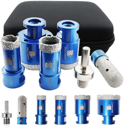 Diamant Tegelzaagset 4 Delig (20-50mm) met Diamantfrees voor Porselein, Keramiek en Graniet