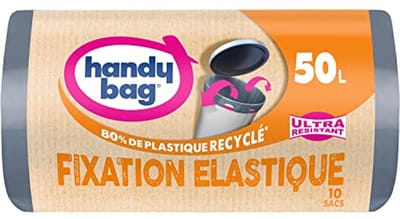Gerecycleerde Kunststof Vuilniszakken met Elastische Bevestiging - Duurzaam en Lekvrij - 50L